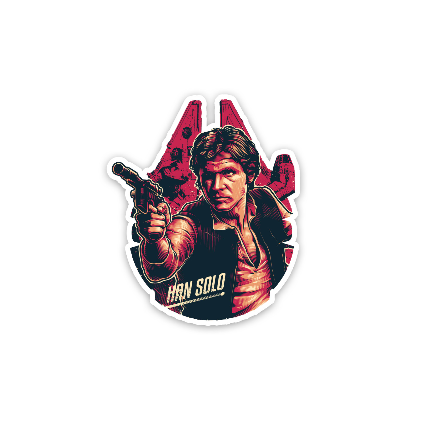 Han Solo Sticker 4 Inch Vinyl Decal Star Wars Waterproof High Quality