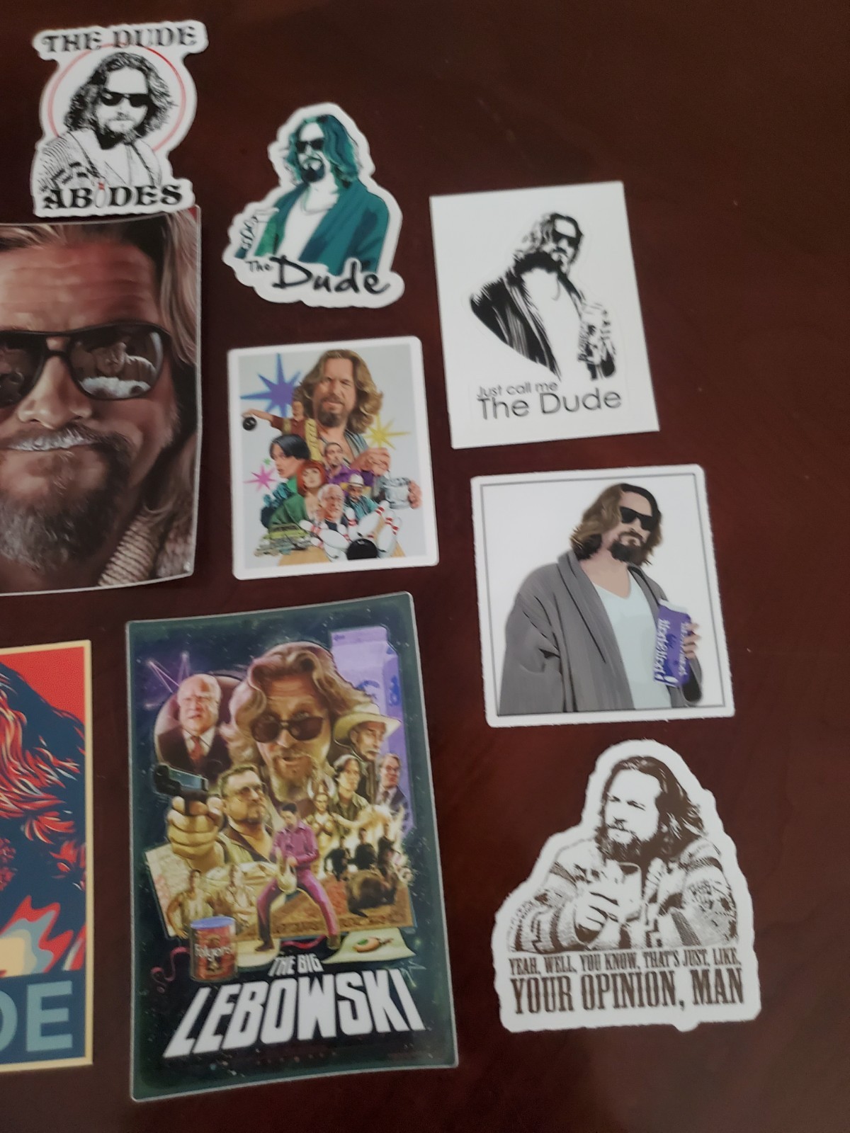 THE DUDE / Big Lebowski STICKERS (13) Variety Pack WORLDWIDE 🌐 SHIPPING