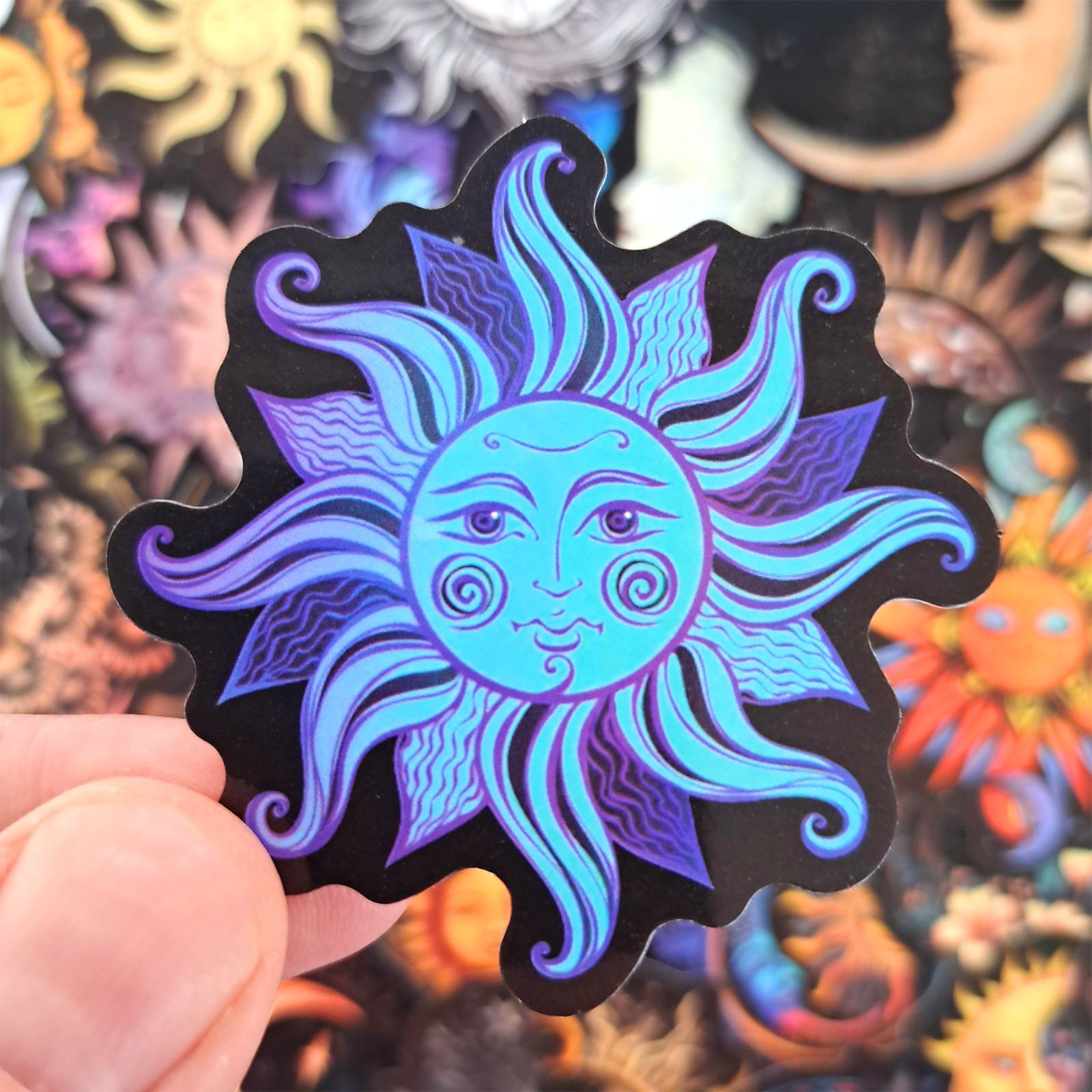 50 PCS Celestial Sun Moon Sticker Pack Galaxy Stars Mystical Astronomy Crafts