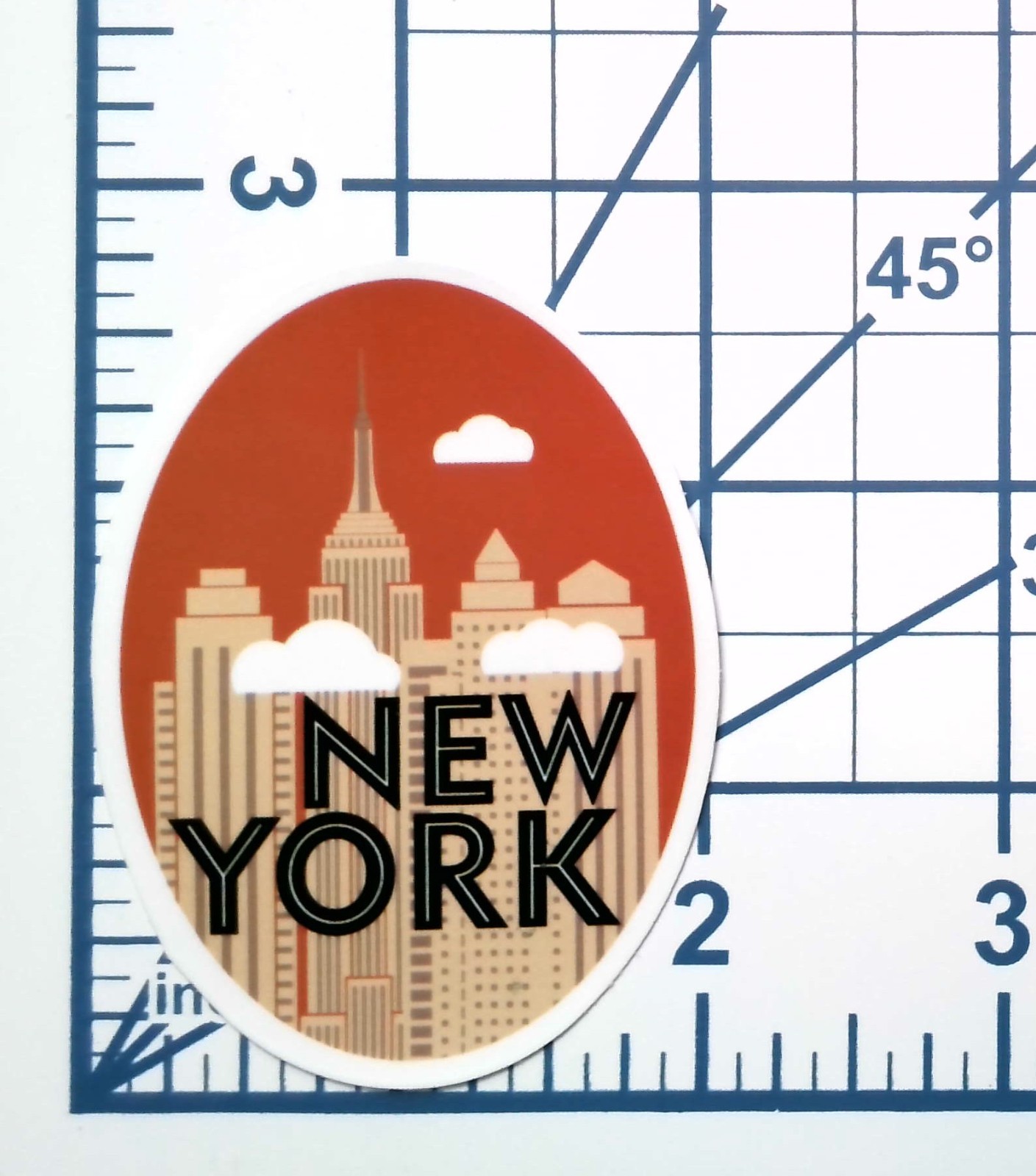 New York City Vinyl Sticker NYC Skyline Sunset Travel Souvenir Skyscraper Decal