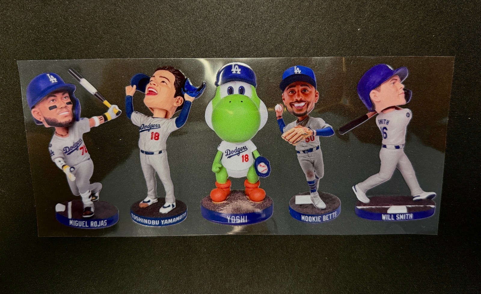 ML-10-69 Dodgers 2026 Bobblehead UV DTF sticker SET Yoshi Rojas Betts Smith