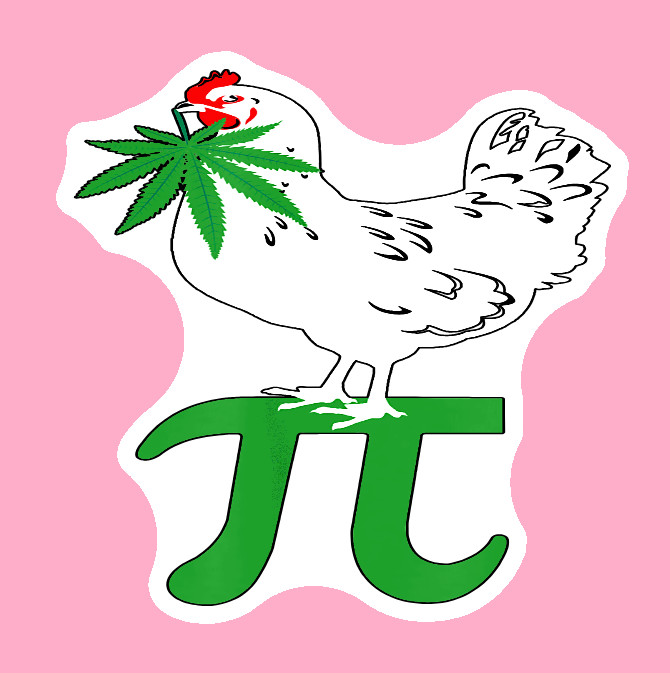 Chicken Pot Pie Weed Decal Weatherproof Stickers UV Safe Durable Added Vinyl Top