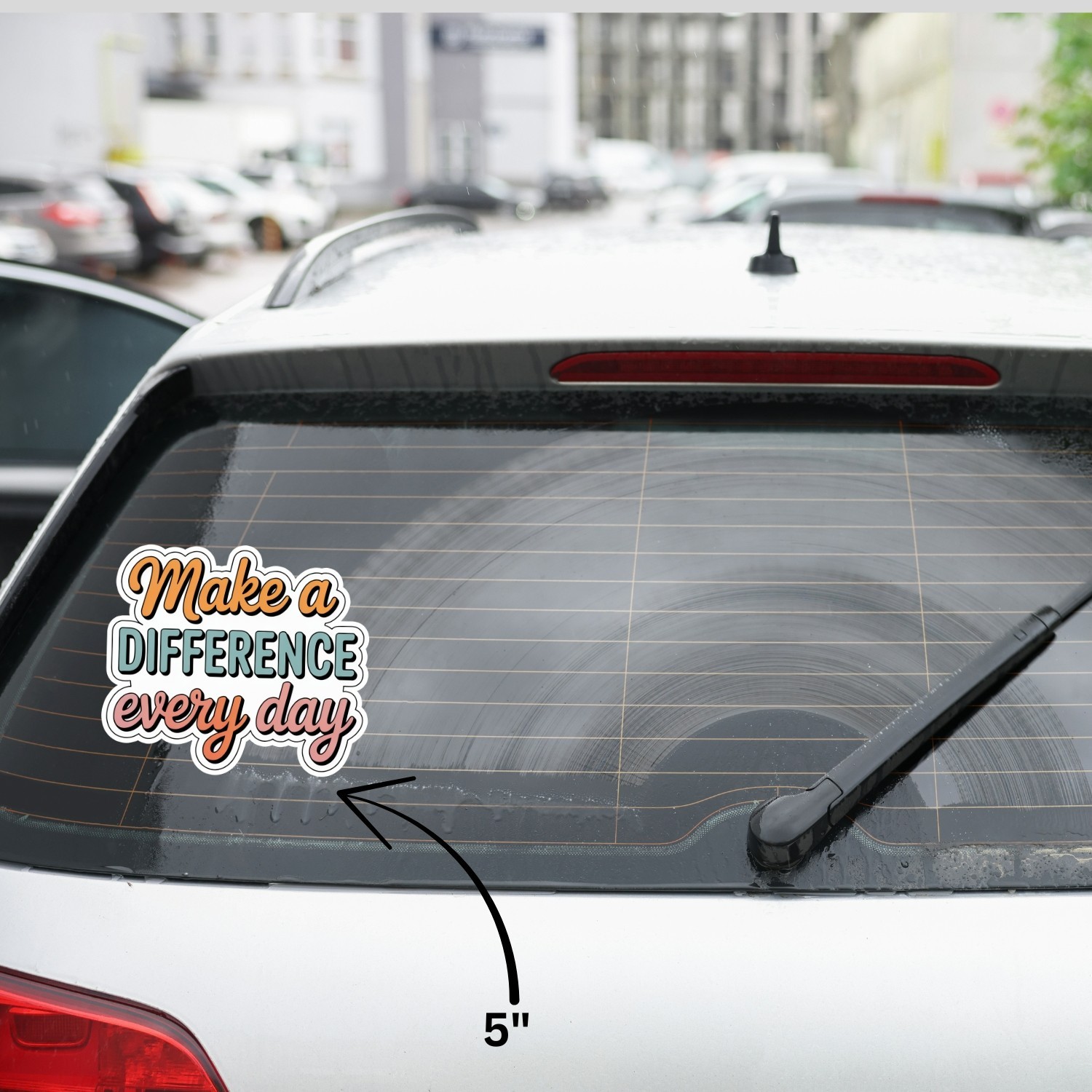4PCS “Make a Difference Every Day” Stickers, Inspirational Positive Message Gift
