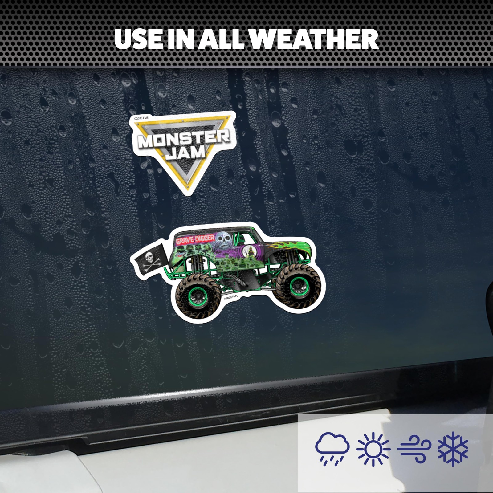 Monster Jam Trucks Decal Pack – Set of 15 Monster Truck Stickers Includes Gra…