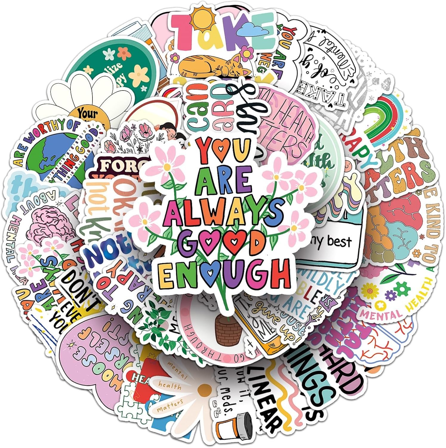 100Pcs Mental Health Stickers Matters Awareness