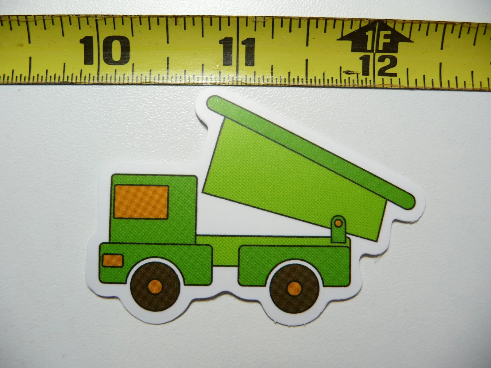 VERY BASIC CARTOON DUMP TRUCK SMALL STICKER DECAL FUN FUNNY CONSTRUCTION VEHICLE