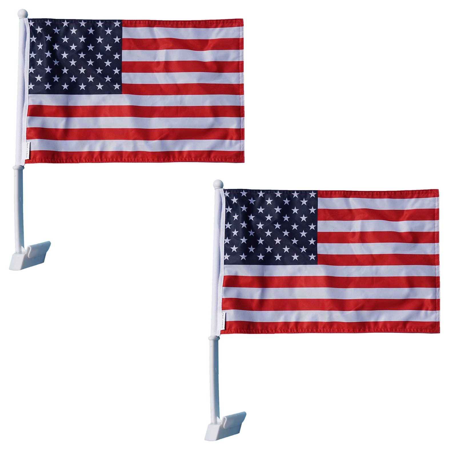 2 PCS Premium Double Sided Three Layer Heavy Duty Car Flag 12×18 Inch Mount
