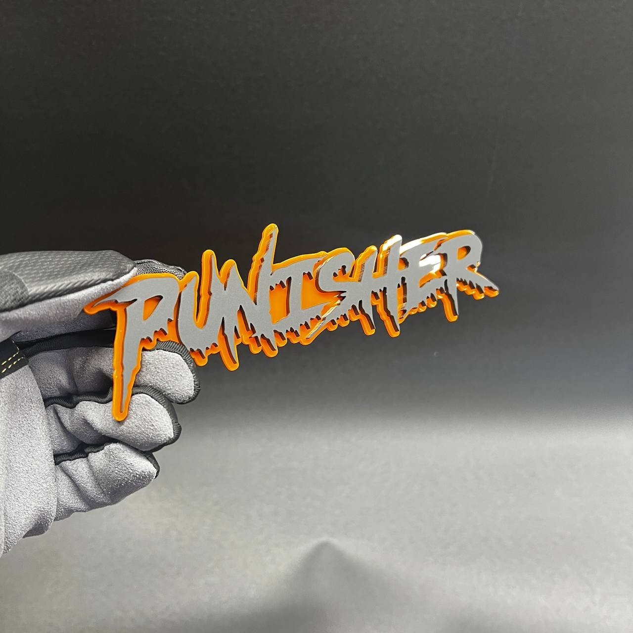 1PC Punisher 3D Text Car Badge Emblem Fender tailgate Aggressive Decal