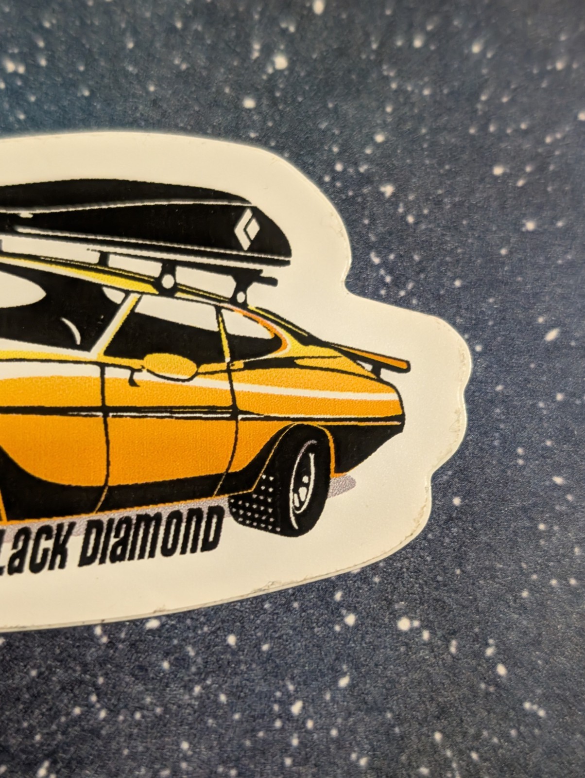 Black Diamond Muscle Car Sticker – Mountain Sports Hiking Climbing Skiing Gear