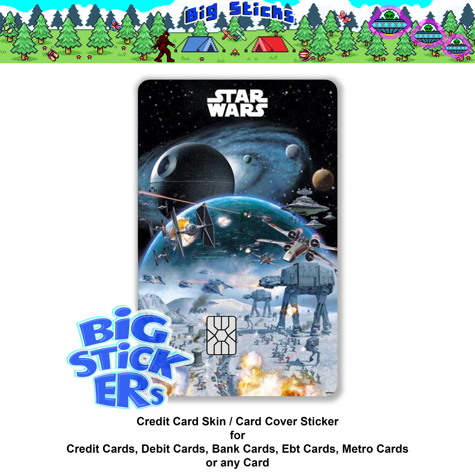 Starwars Credit Card Cover SMART Sticker Skin Wrap, Card Sticker Decal