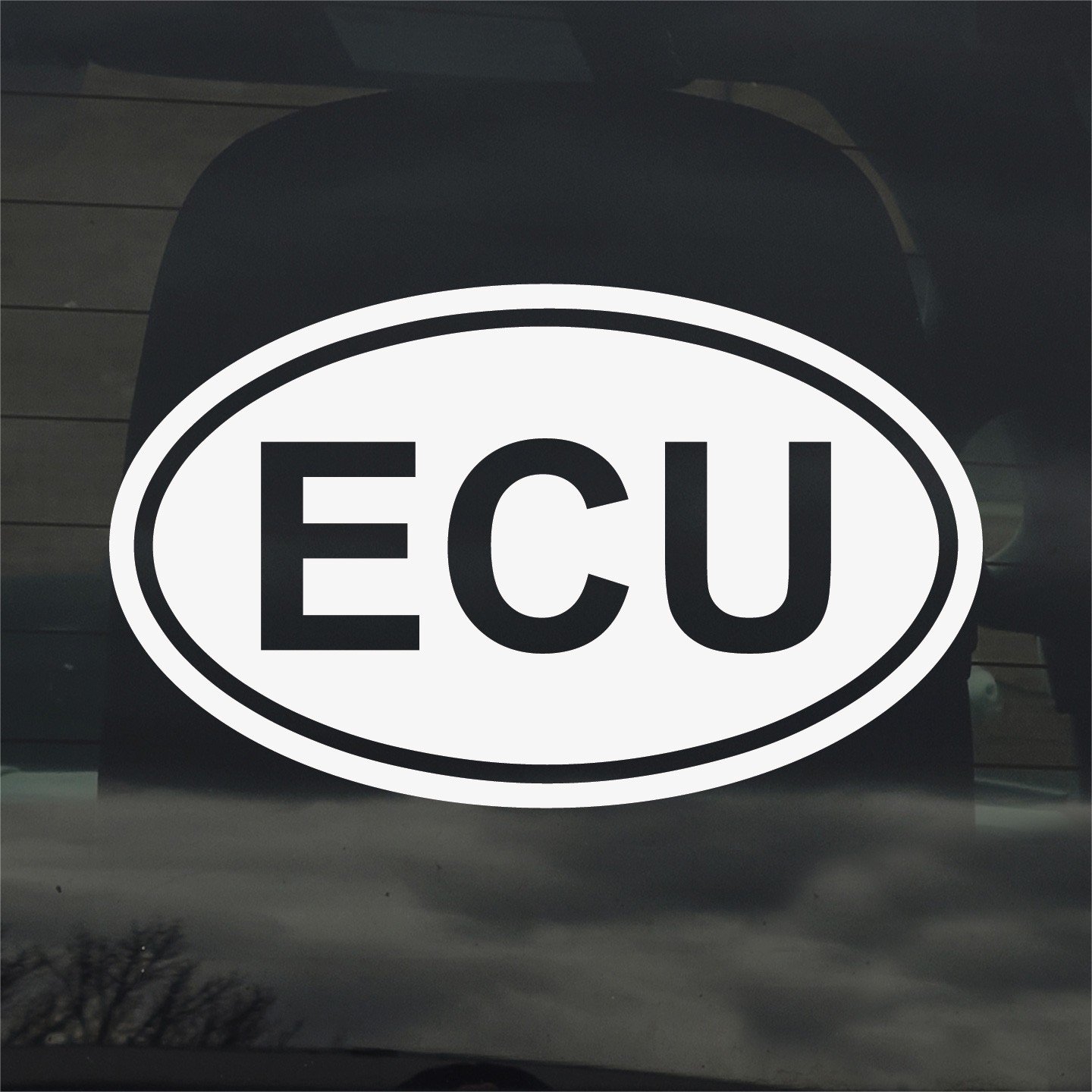 Ecuador ECU Oval Country Code Vinyl Decal Sticker for Car window Laptop & Gifts