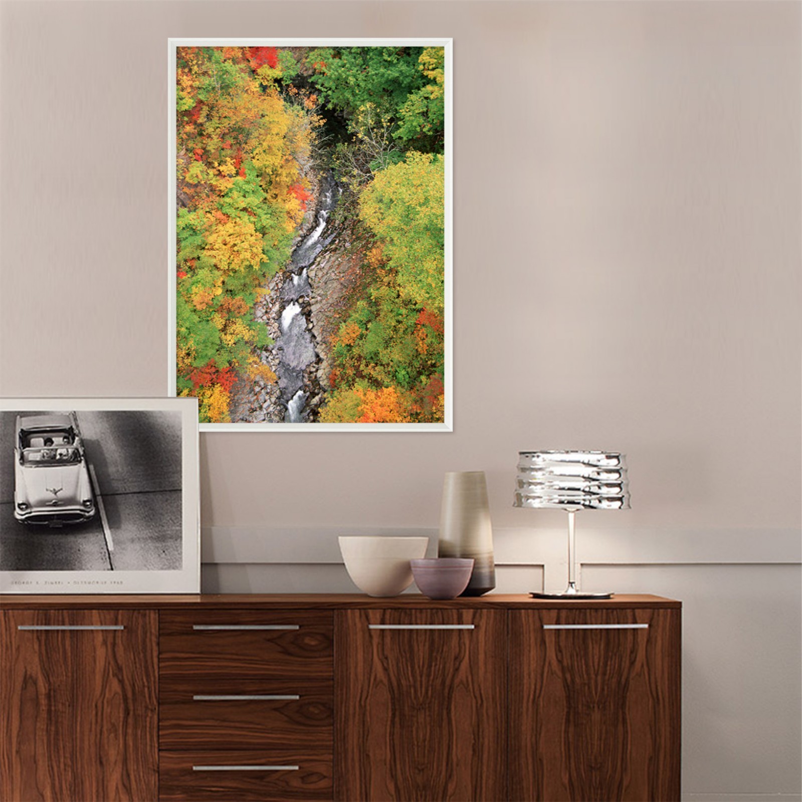 3D Grove River 45 Fake Framed Poster Home Decor Print Painting Unique Art