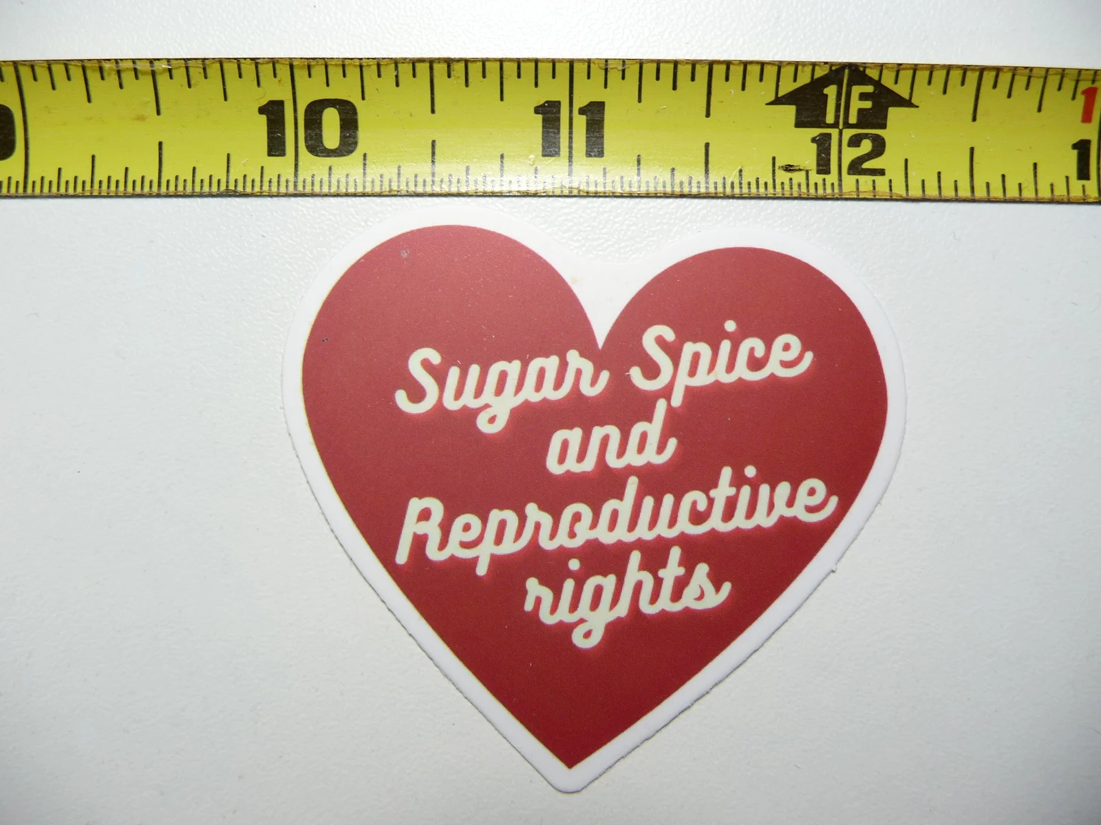 HEART SUGAR SPICE REPRODUCTIVE RIGHTS SMALL STICKER DECAL DOCTOR NURSE MEDICAL