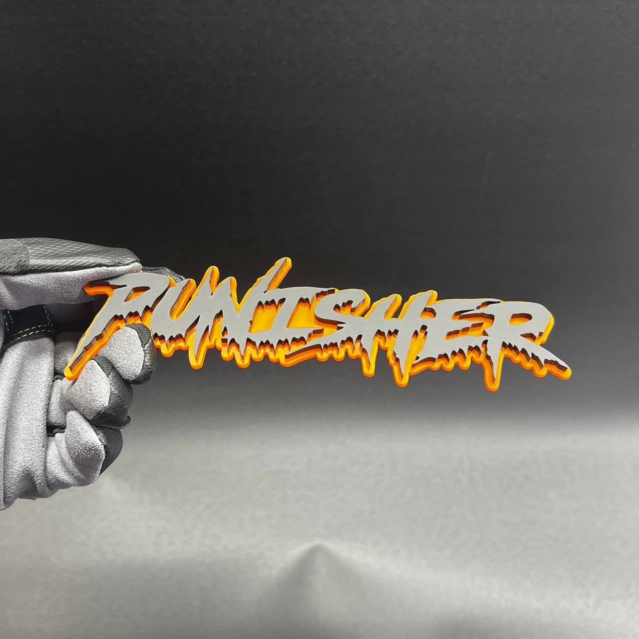 1PC Punisher 3D Text Car Badge Emblem Fender tailgate Aggressive Decal