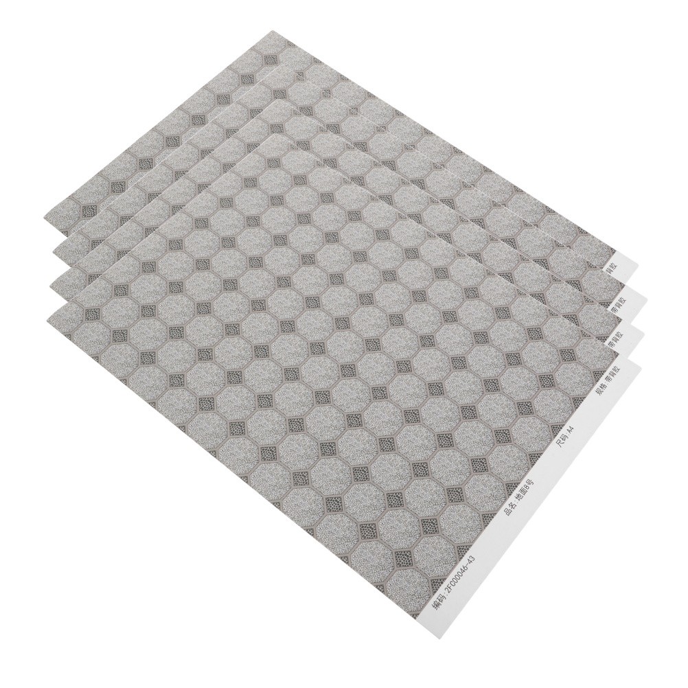 4pcs Miniature Floorboards – Peel and Stick Dollhouse Flooring – Self-Adhesive
