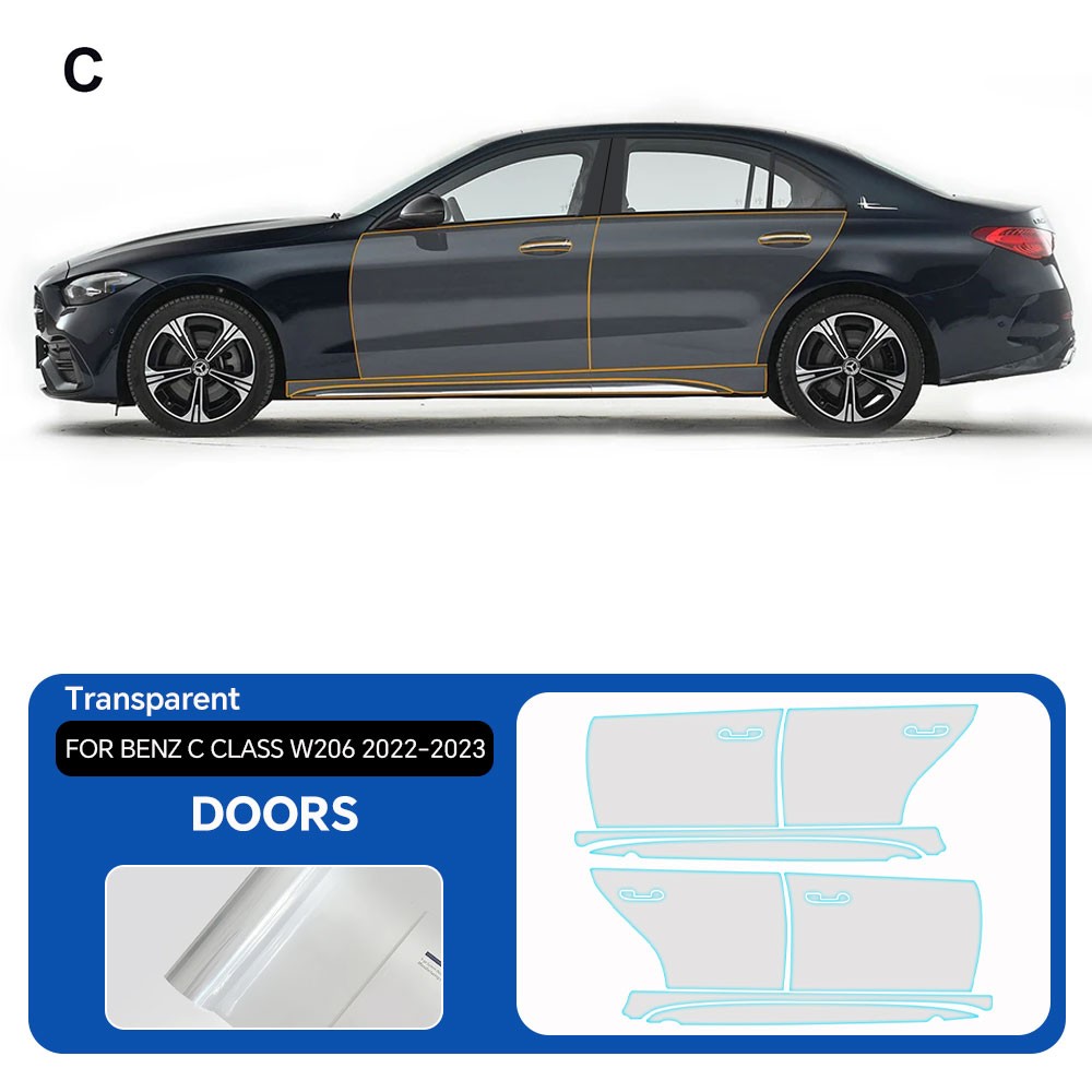 Full Car For Mercedes C Class W206 2022-2025 Precut Paint Protection Film PPF