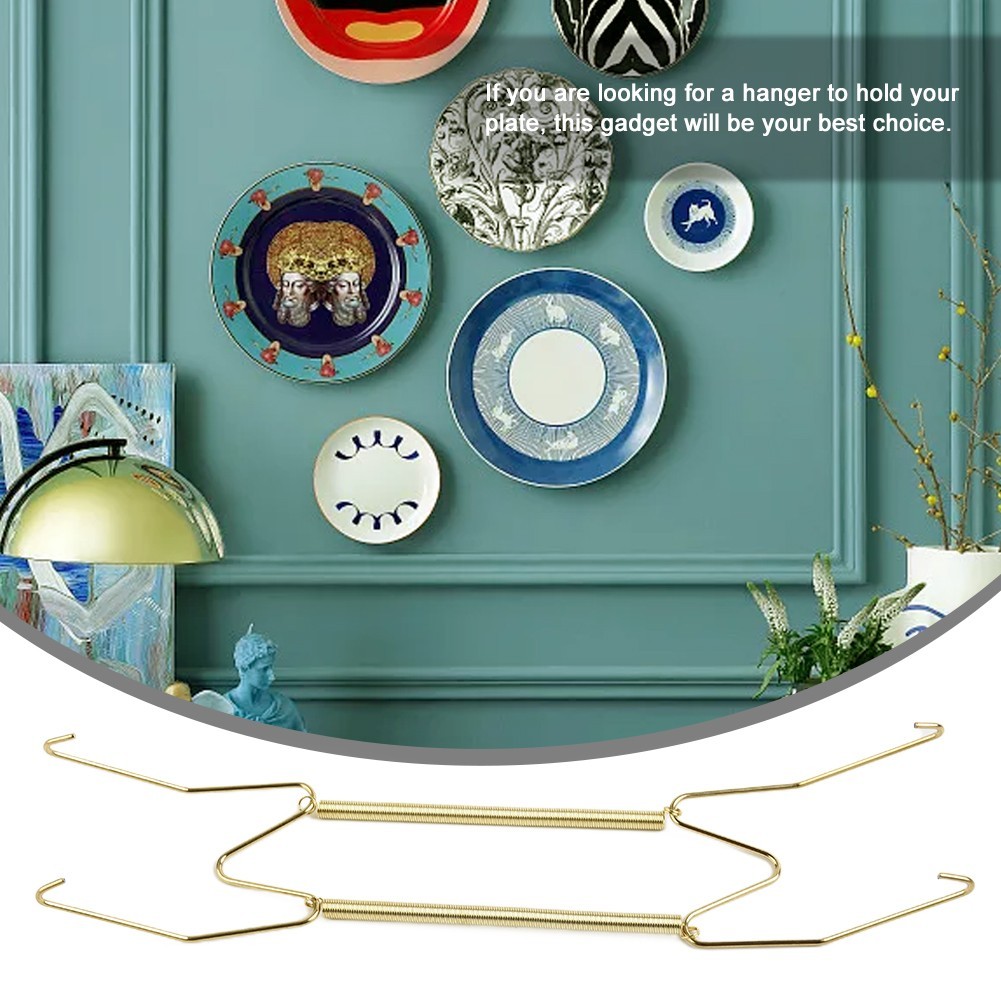 Dish Holder Display Gadget Gold Hook Wire 8/10/12/14/16inch Adjustable