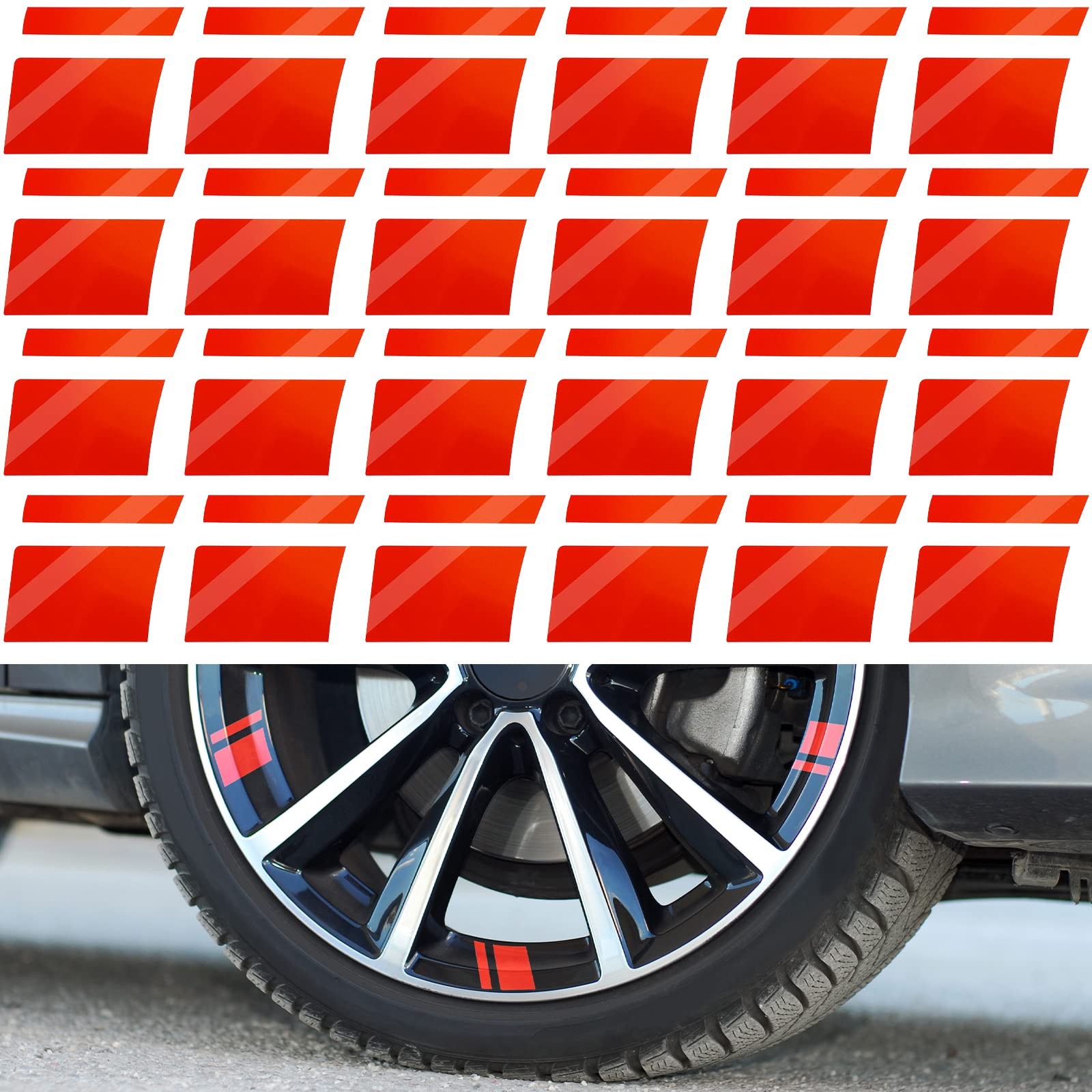24 Pcs Wheel Rim Decal Stripes Car Decals for 18-21 Inch Reflective Car Stick…