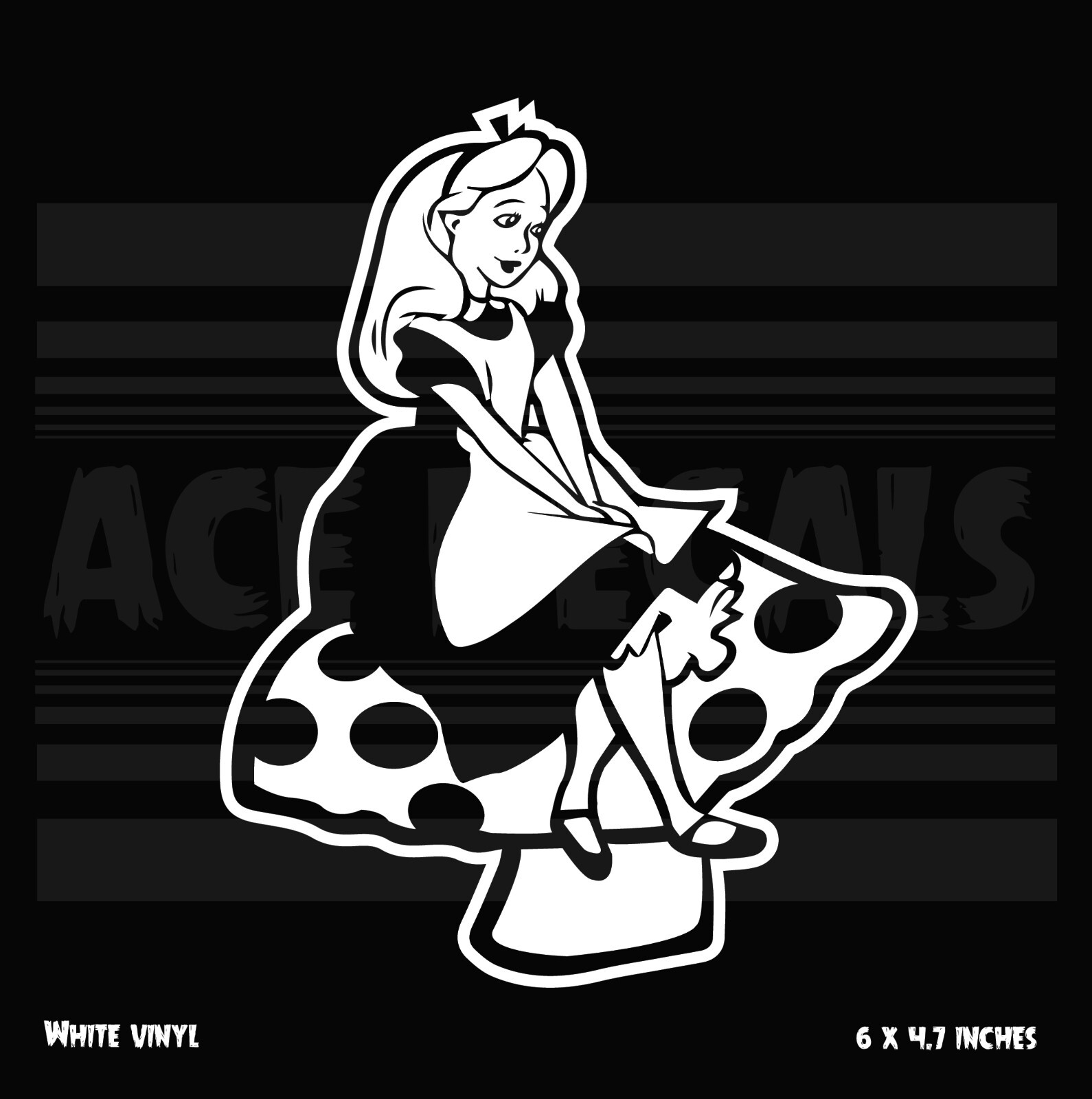 Alice In Wonderland – Mushroom – Laptop Car Window Vinyl decal sticker
