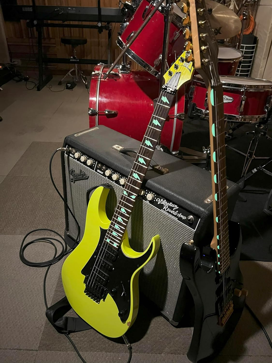 Lightning Bolts Glow in the Dark Guitar Fingerboard Fret Markers Inly Sickers