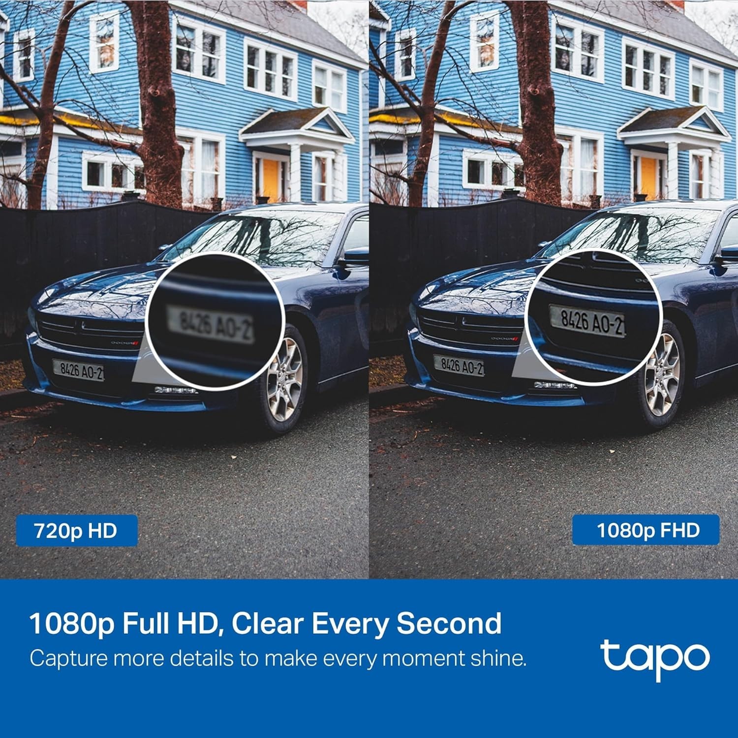 Tapo 1080P Outdoor Wired Wi-Fi Camera 360° View Pan Tilt Motion Tracking C500