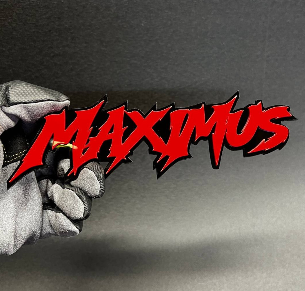 1PC MAXIMUS Custom 3D Text Car Badge Fender Emblem Tailgate Toolbox Decal