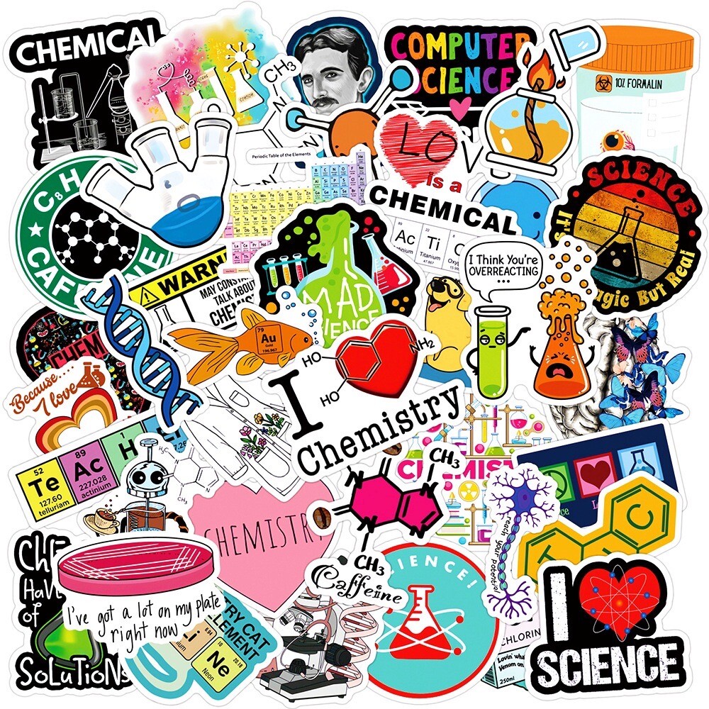 10 Random Science Education Themed Stickers Decals Laptop Yeti Car Free Shipping