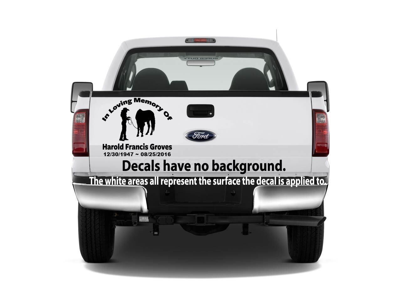 In Loving Memory – Cowgirl Horse Farm Rancher Barn Sticker Decal Personalized