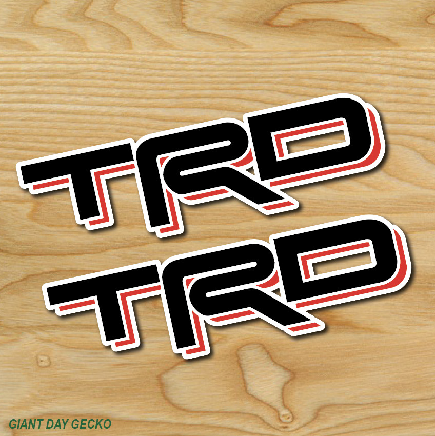 (2) TRD Toyota Racing Development car Laptop Wall Sticker Decal USA