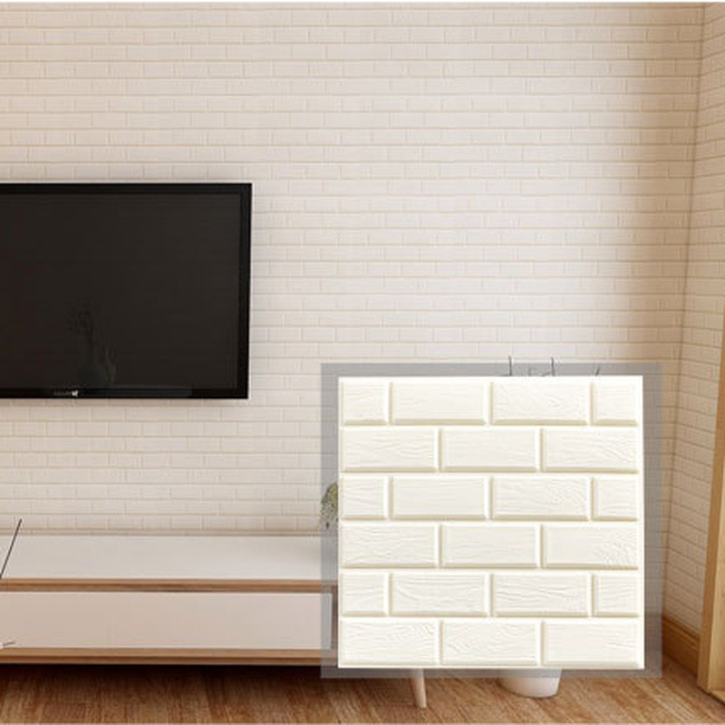 10PCS Self-Adhesive Foam Wall Sticker Panel Waterproof Tile Wallpaper Room Decor