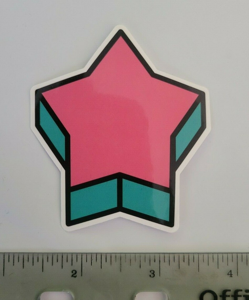 STAR Pink & Blue – Sticker – Approx. 2 1/2" x 2 1/4" Glossy Material