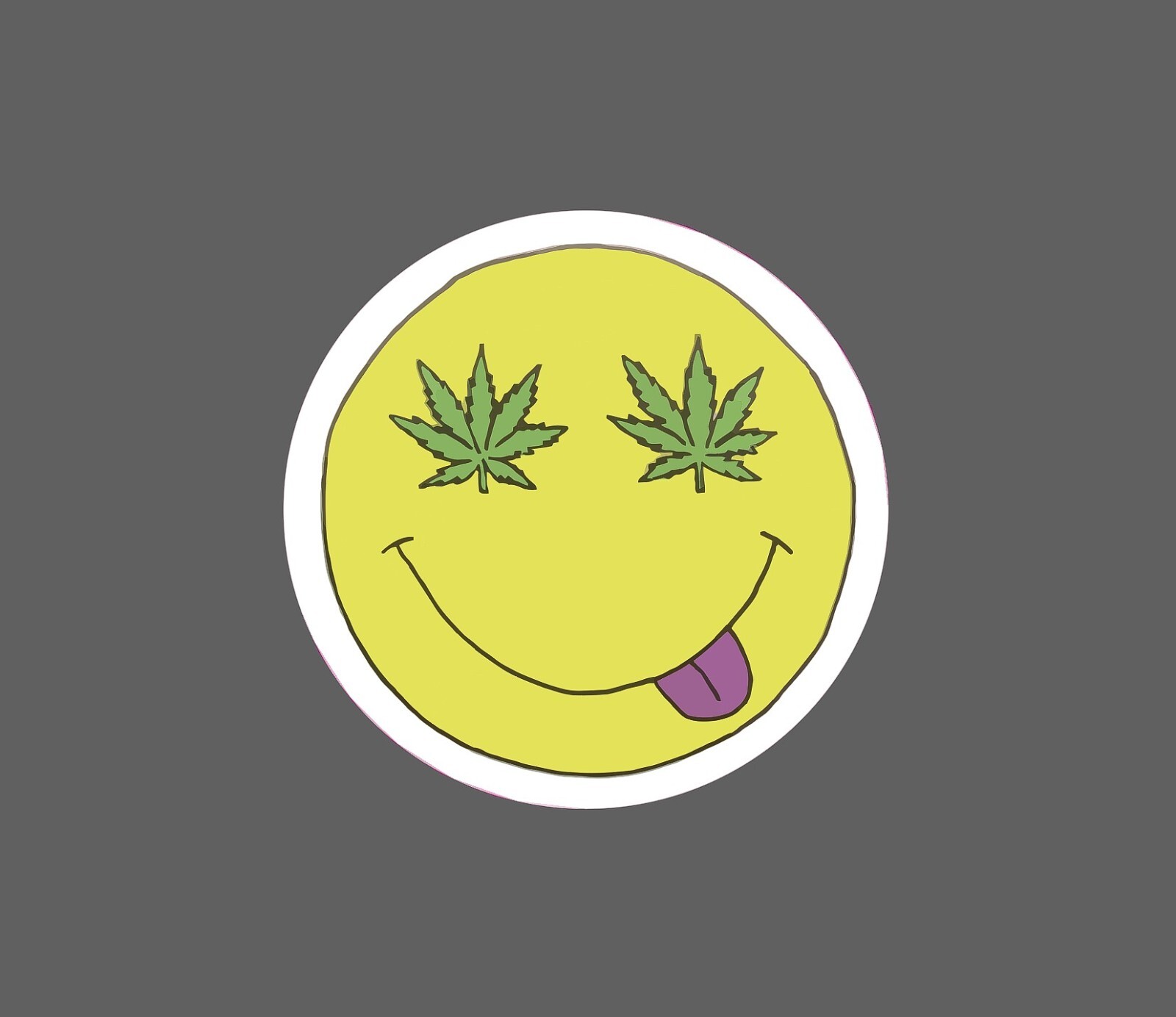 Weed Smiley Face Sticker 420 Waterproof NEW – Buy Any 4 For $1.75 EACH Storewide