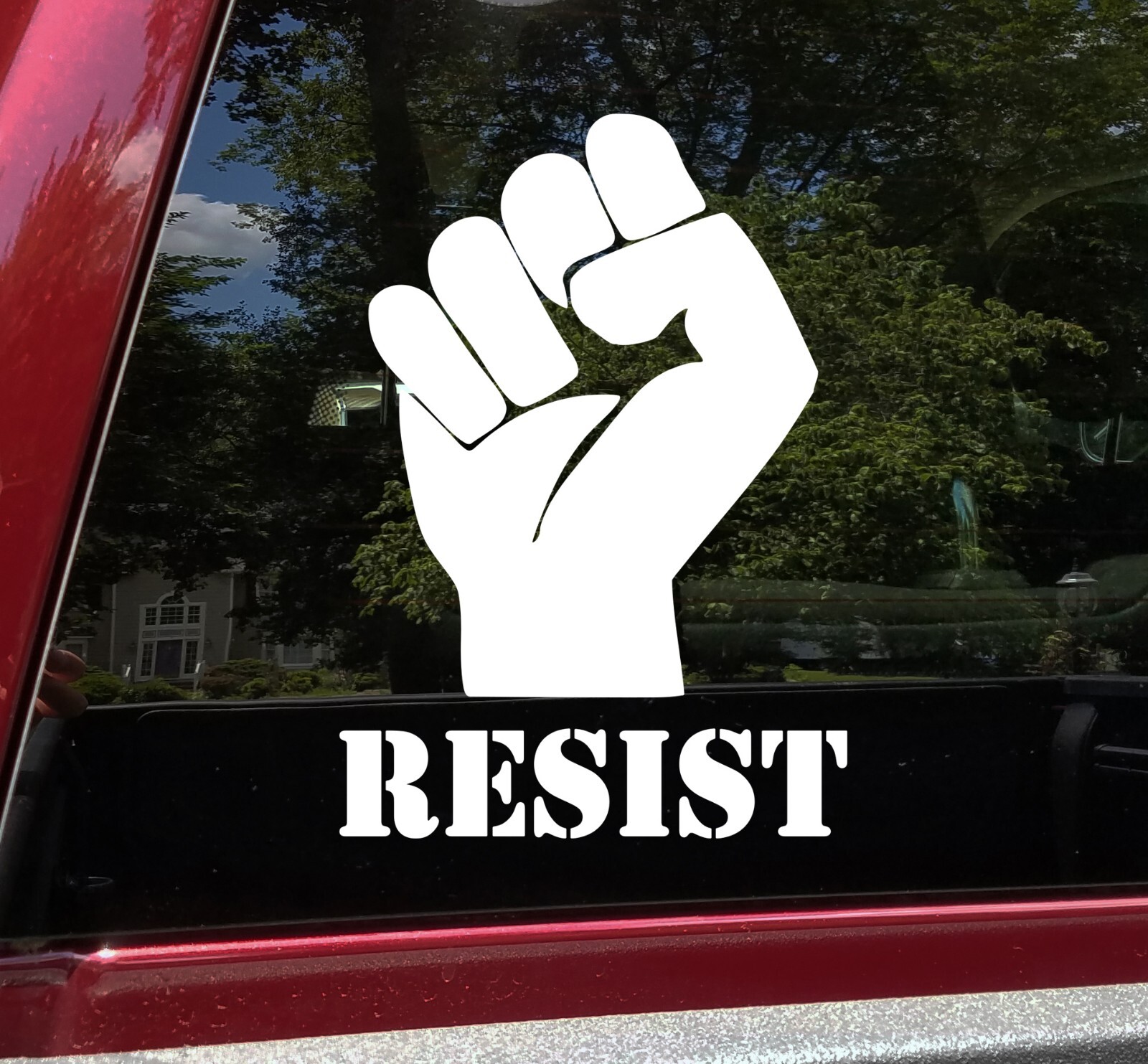 Resist with Protest Fist Vinyl Decal | Solidarity Resistance | Die Cut Decal