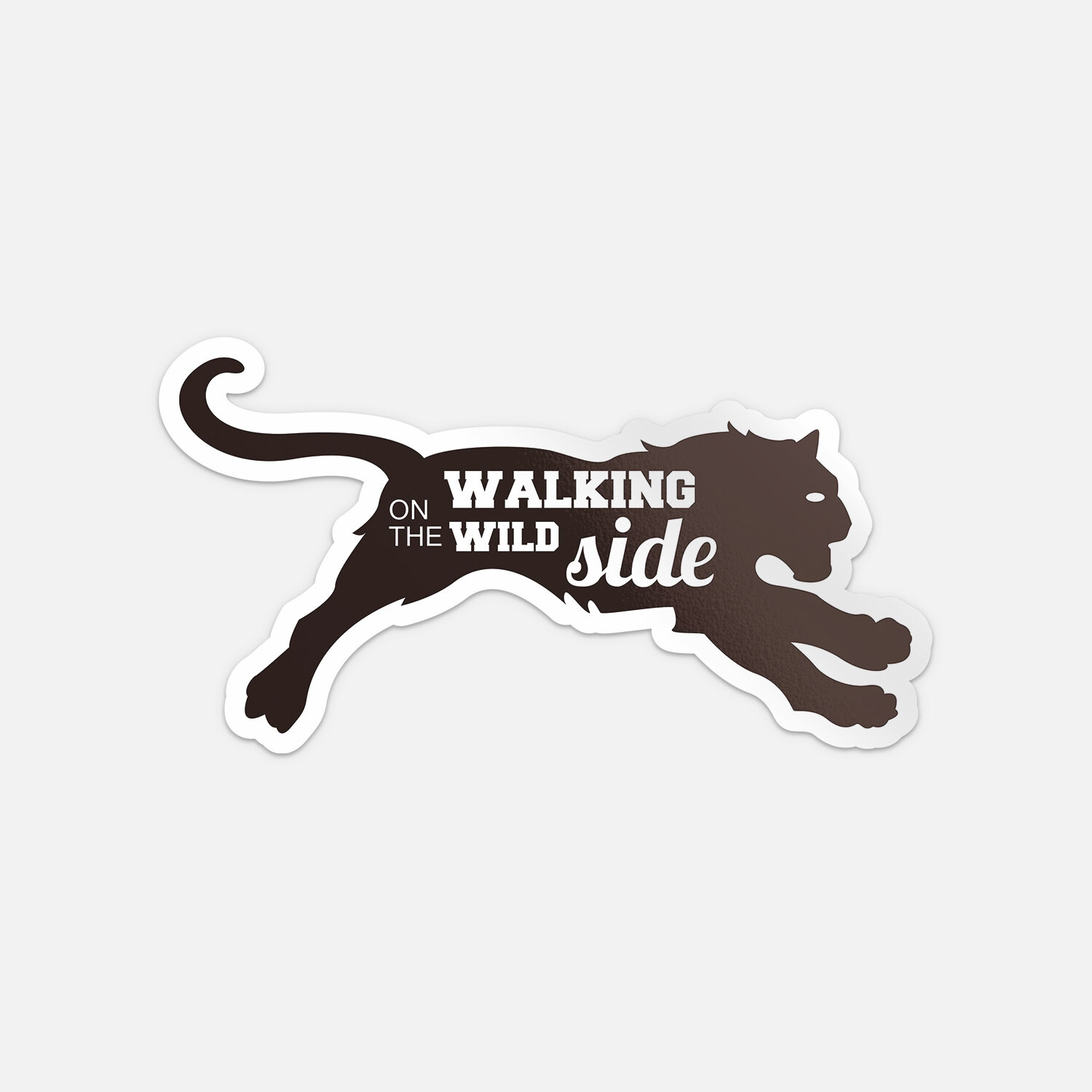 Puma On The Walking Wild Side Hunting Vinyl Sticker Decal