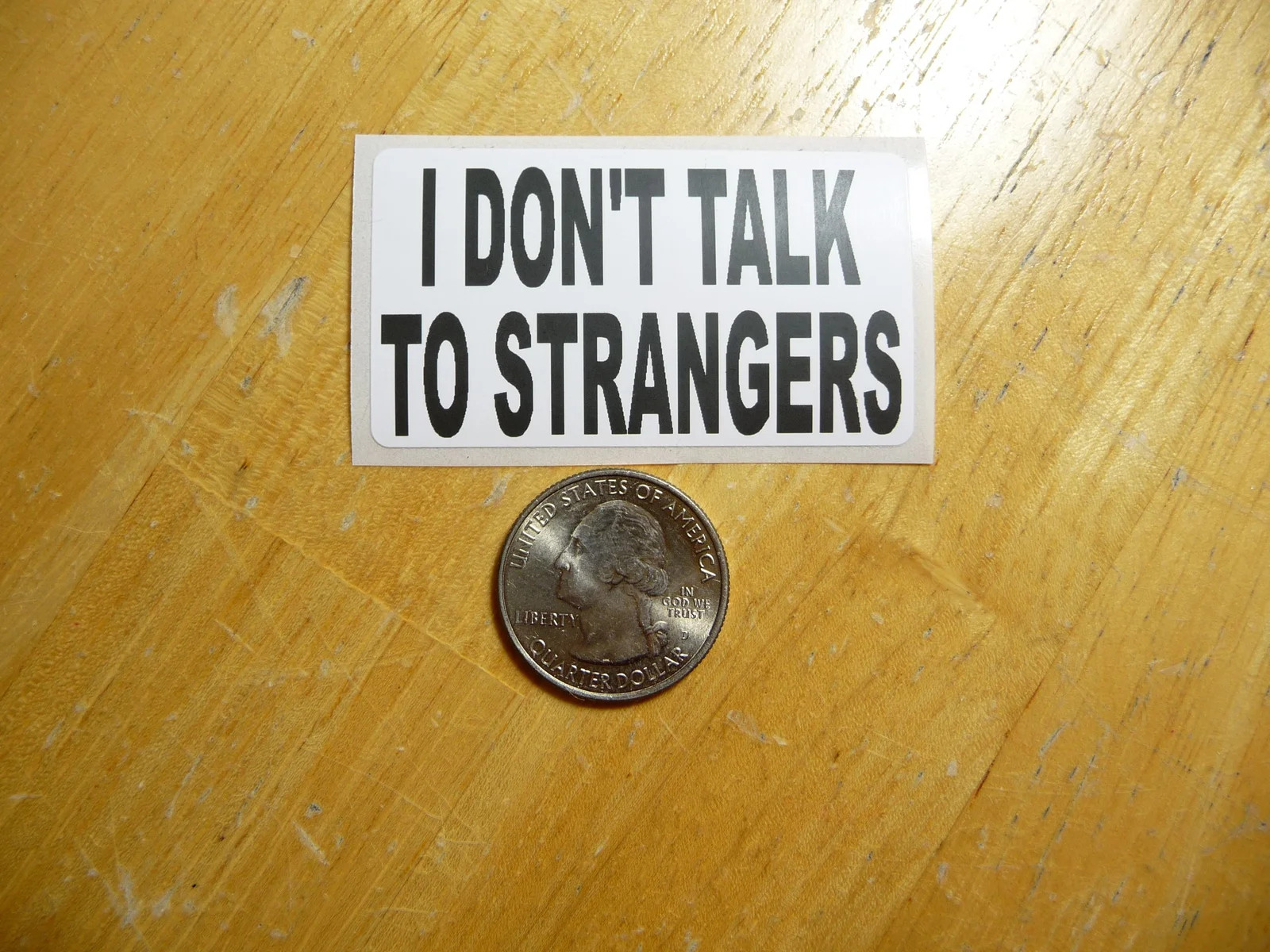 I DON’T TALK TO STRANGERS STICKER DECAL 1 – 50 BULK PACK FUNNY JOKE PRANK