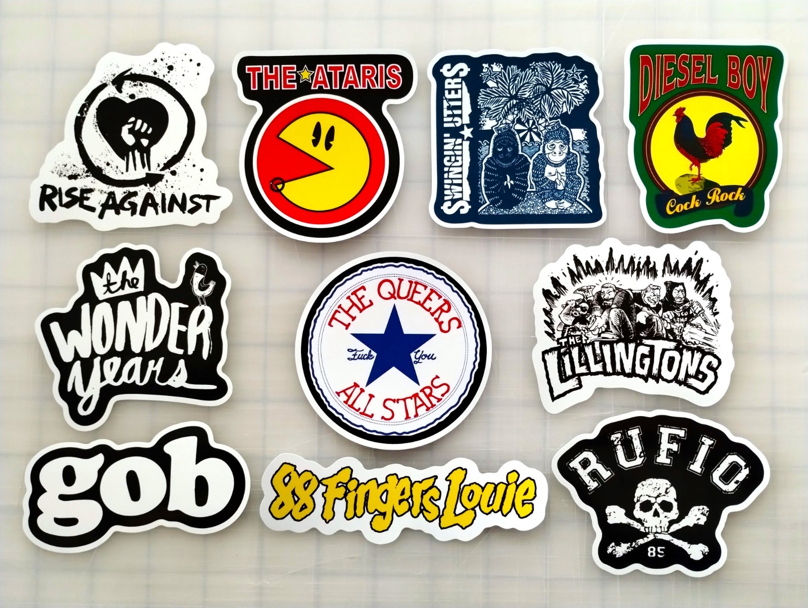 Melodic Punk Vinyl Sticker Lot (10 Pack) SET 2 ataris gob rufio rise against pop