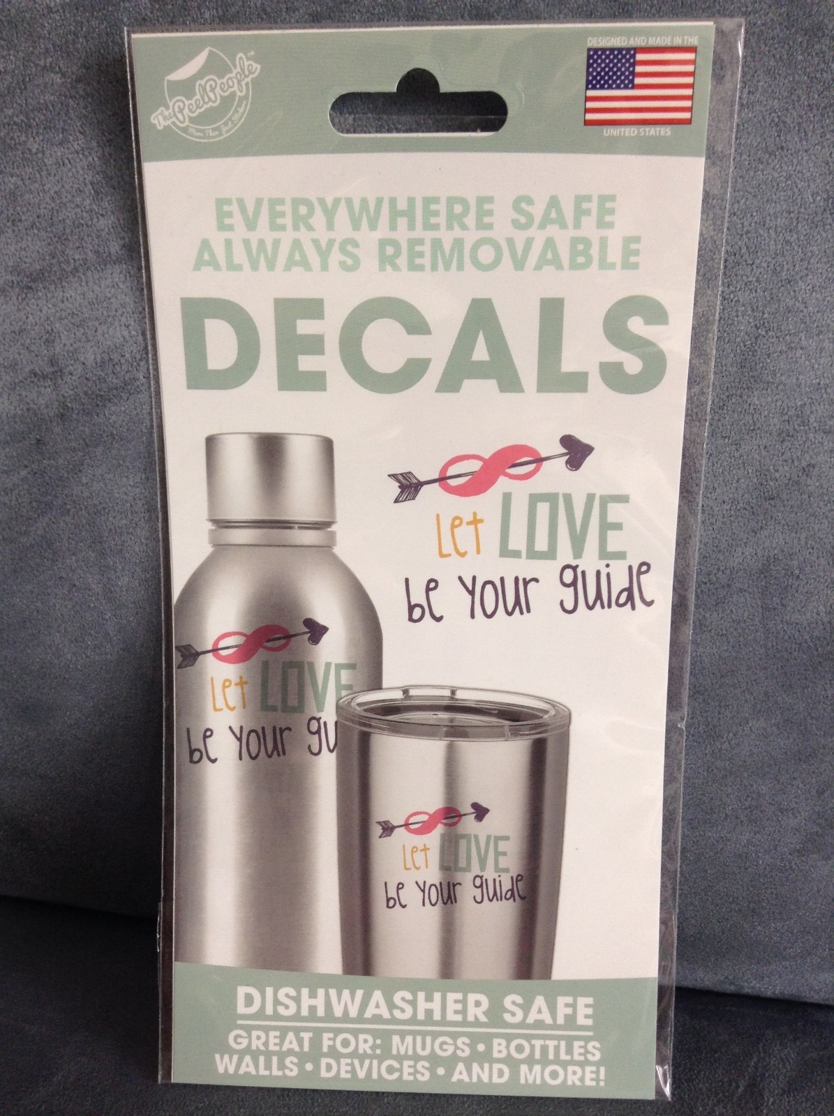 THE PEEL PEOPLE REMOVABLE DECALS READ LET LOVE BE YOUR GUIDE