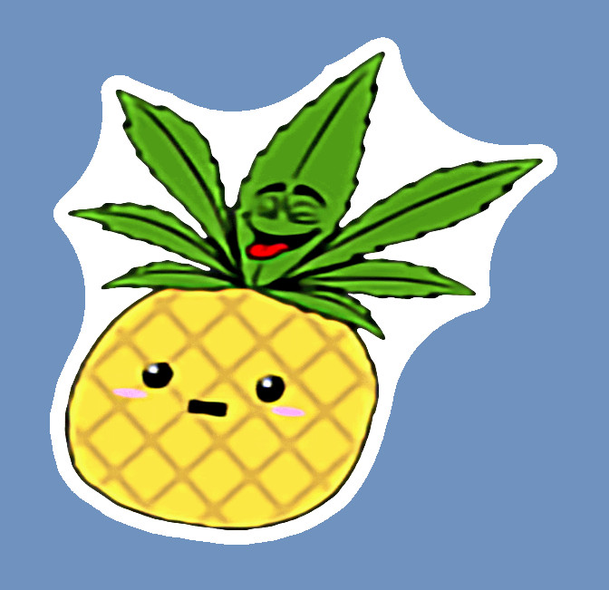 Pineapple Express Weed Strain Sticker Vinyl Decal Weed 420 Marijuana UV Safe