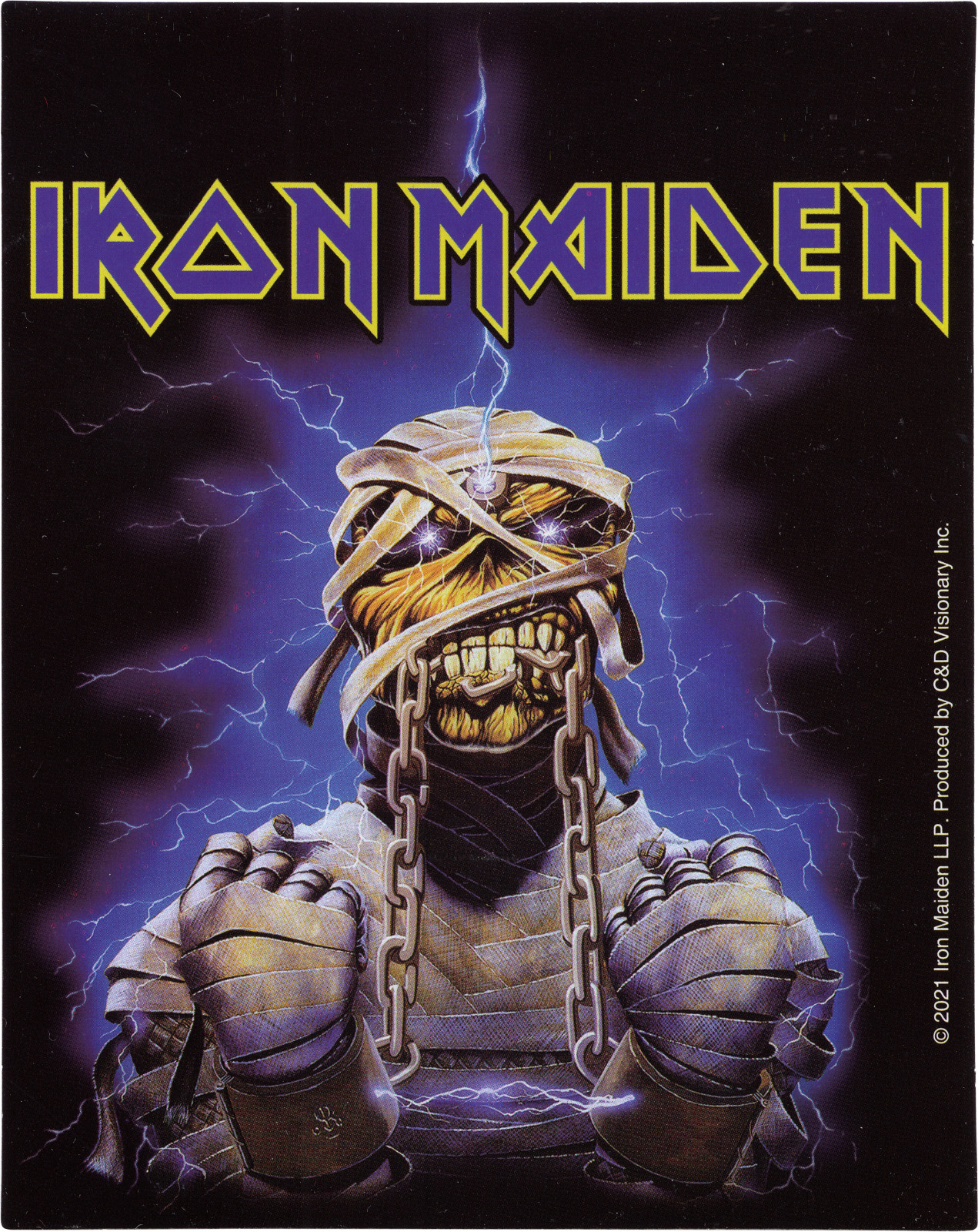 Sticker – Iron Maiden Mummy Eddie Skeleton Heavy Metal Music Band 5" Decal #5826