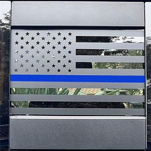2 Pack Rear Middle Window American Flag Decal for Chevy Silverado/GMC Sierra