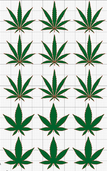 5" x 8" Marijuana Sticker Sheet Weed THC Stationary Vehicle Decals