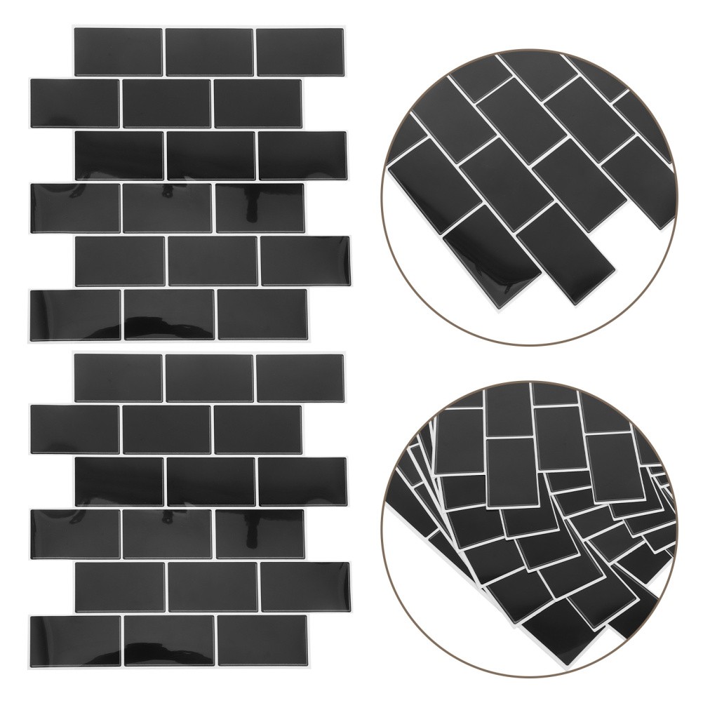 6 Pcs Peel and Stick Wall Tiles Self Adhesive Faux Stone Backsplash