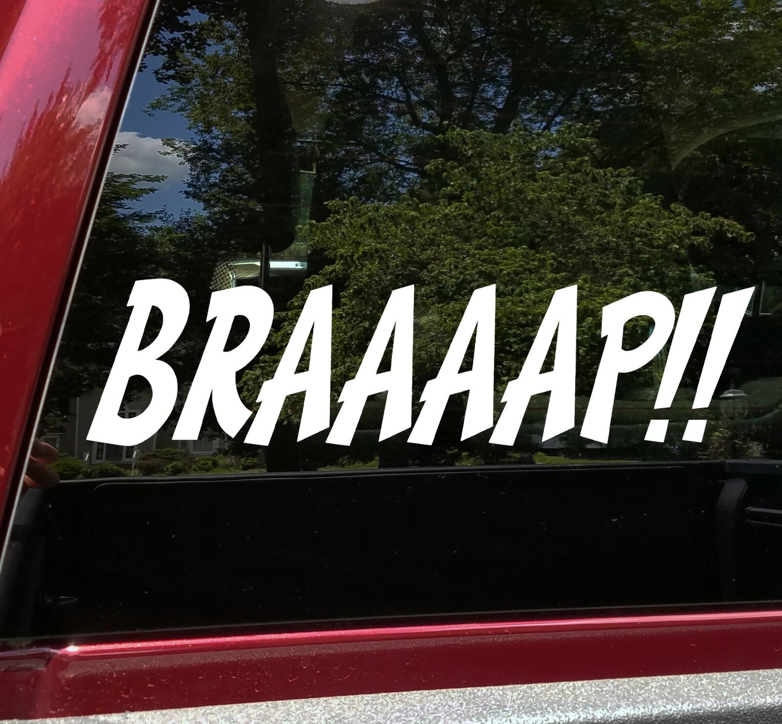 Braaaap Vinyl Decal Motorcycle Snowmobile Dirt Bike Engine Quad Die Cut Sticker