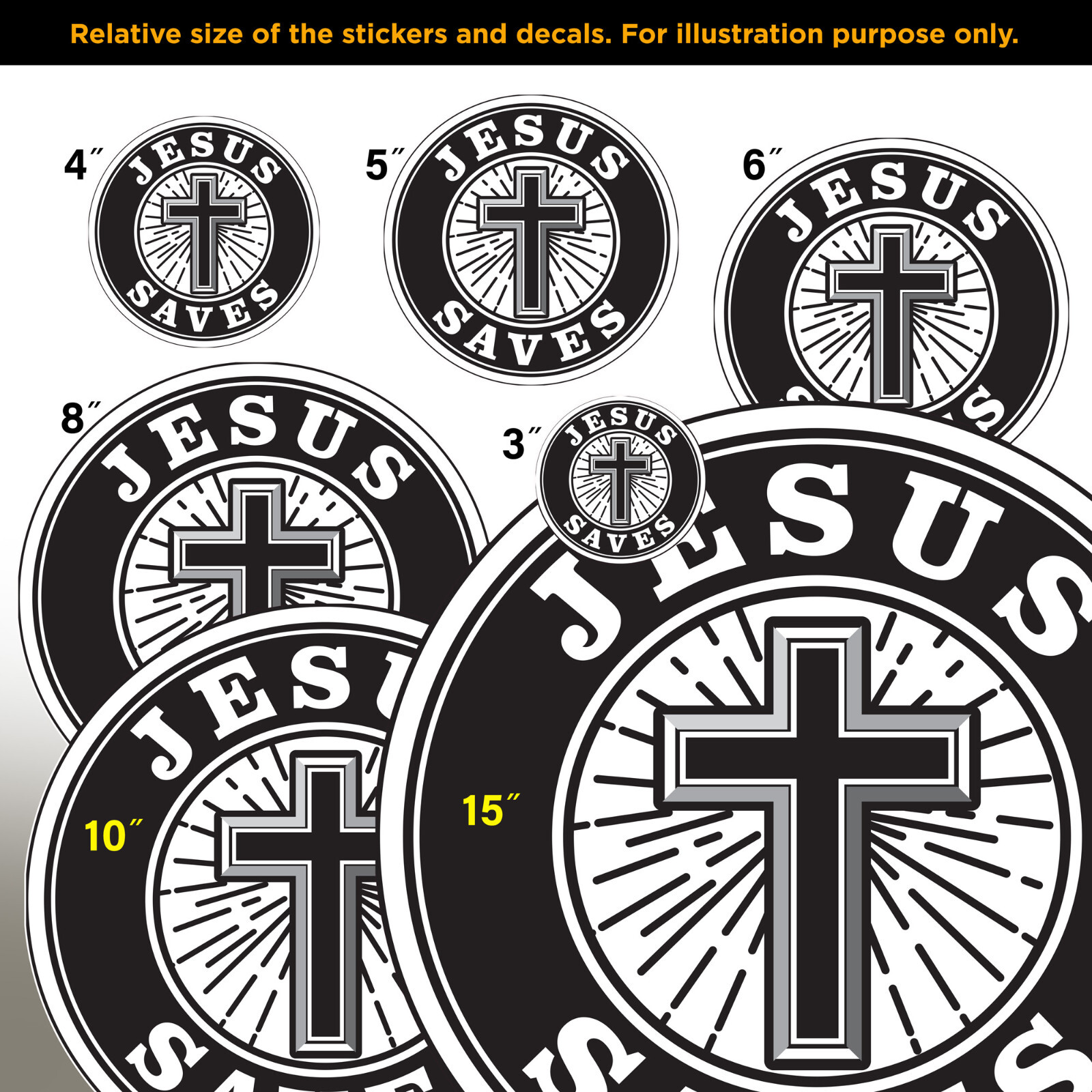 JESUS SAVES | Sticker | Bumper Window Sticker | Vinyl Sticker | Decal