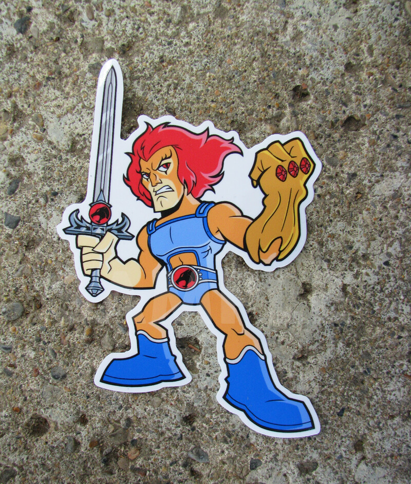 Lion-O Vinyl Sticker ThunderCats Skateboard Car Laptop Die Cut Decal 80s Cartoon