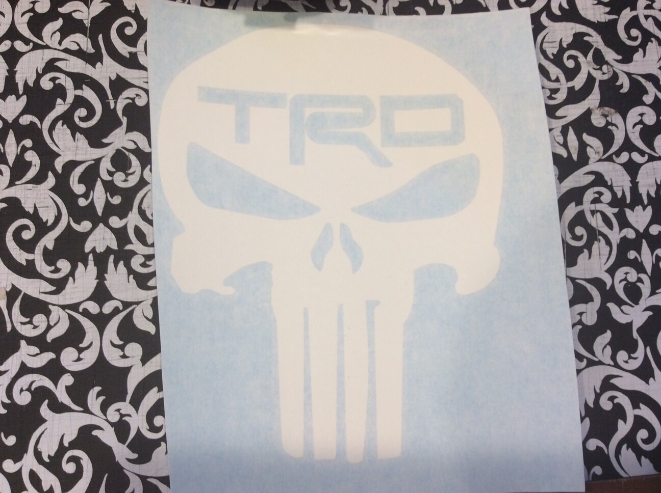 Toyota TRD Skull punisher , Tacoma , tundra . Skull decal , mix and match