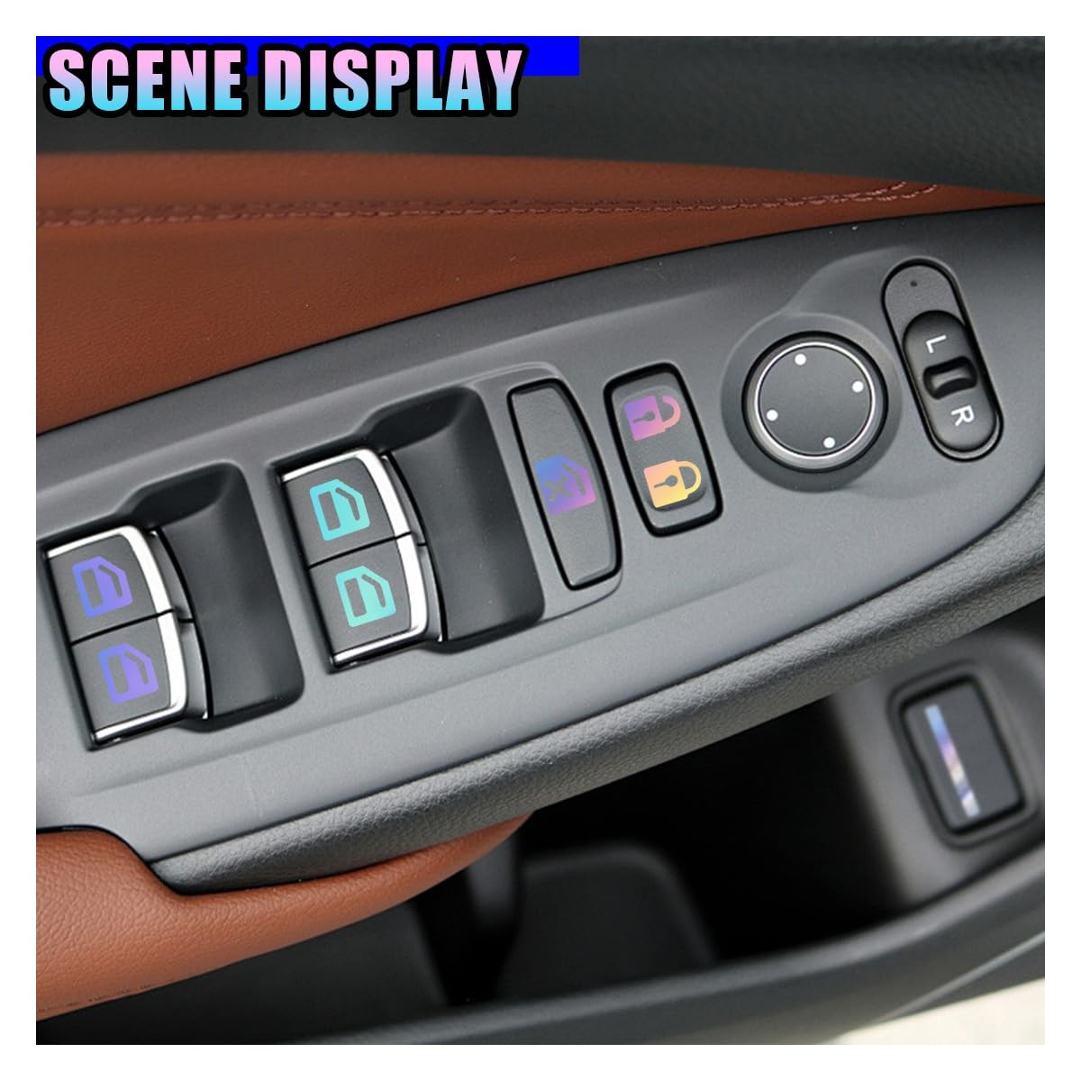 Car Glow Stickers Luminous Button Decals Set