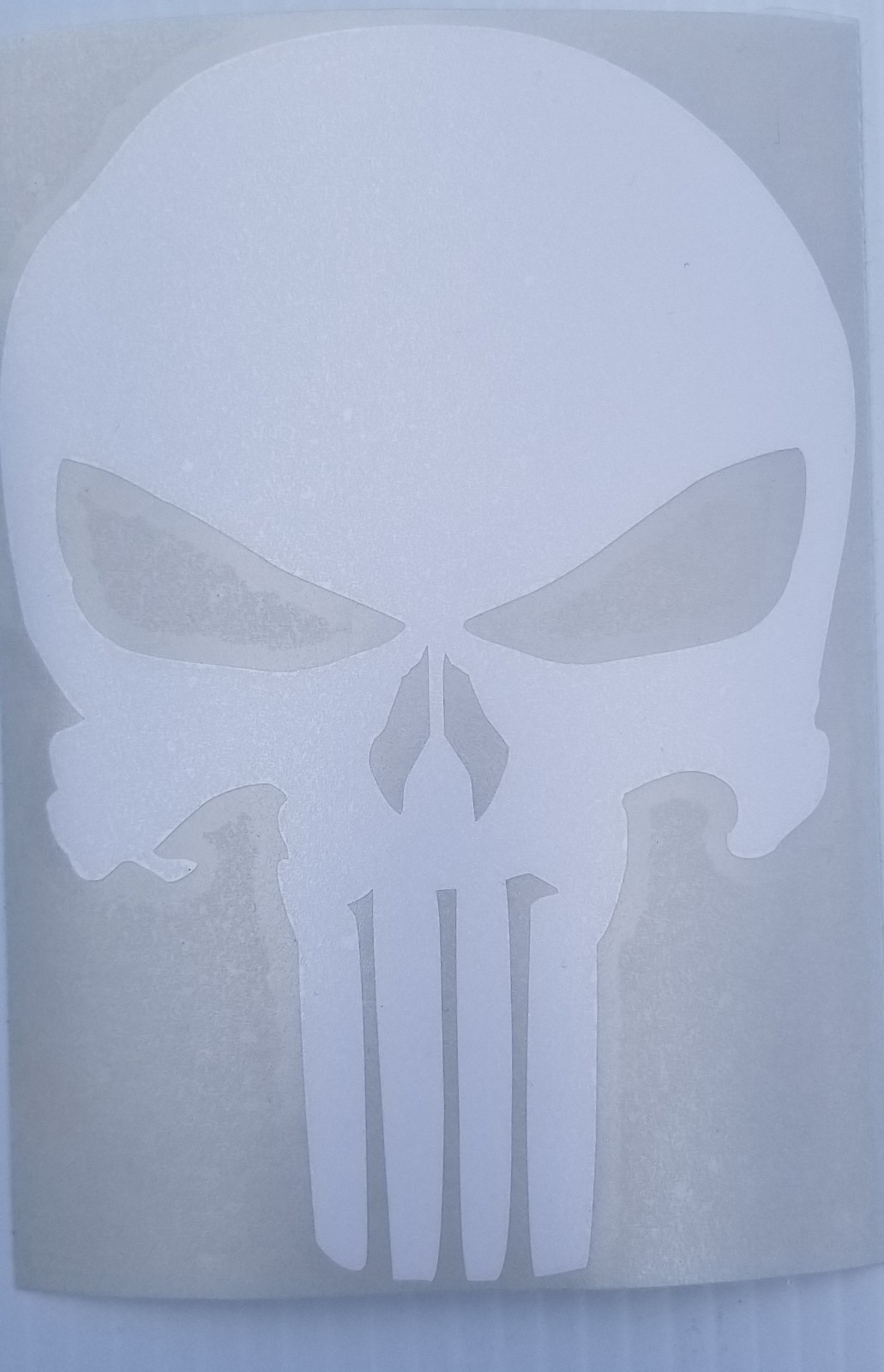 The Punisher Skull logo Vinyl Decal 7" tall x 5" wide Marvel Daredevil Netflix