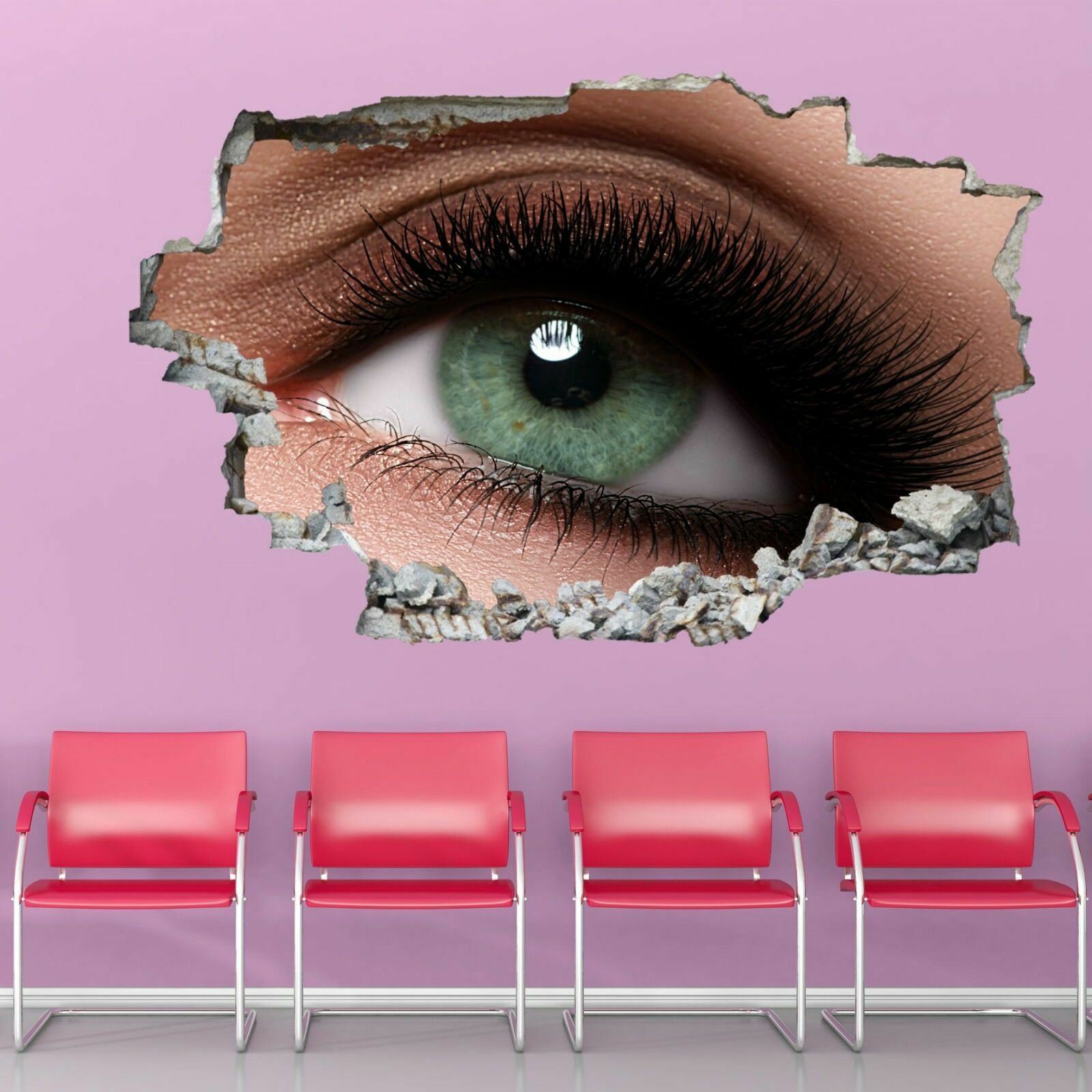 Makeup Long Eyelash Extensions Beauty Salon Wall Art Stickers Mural Decal GP13