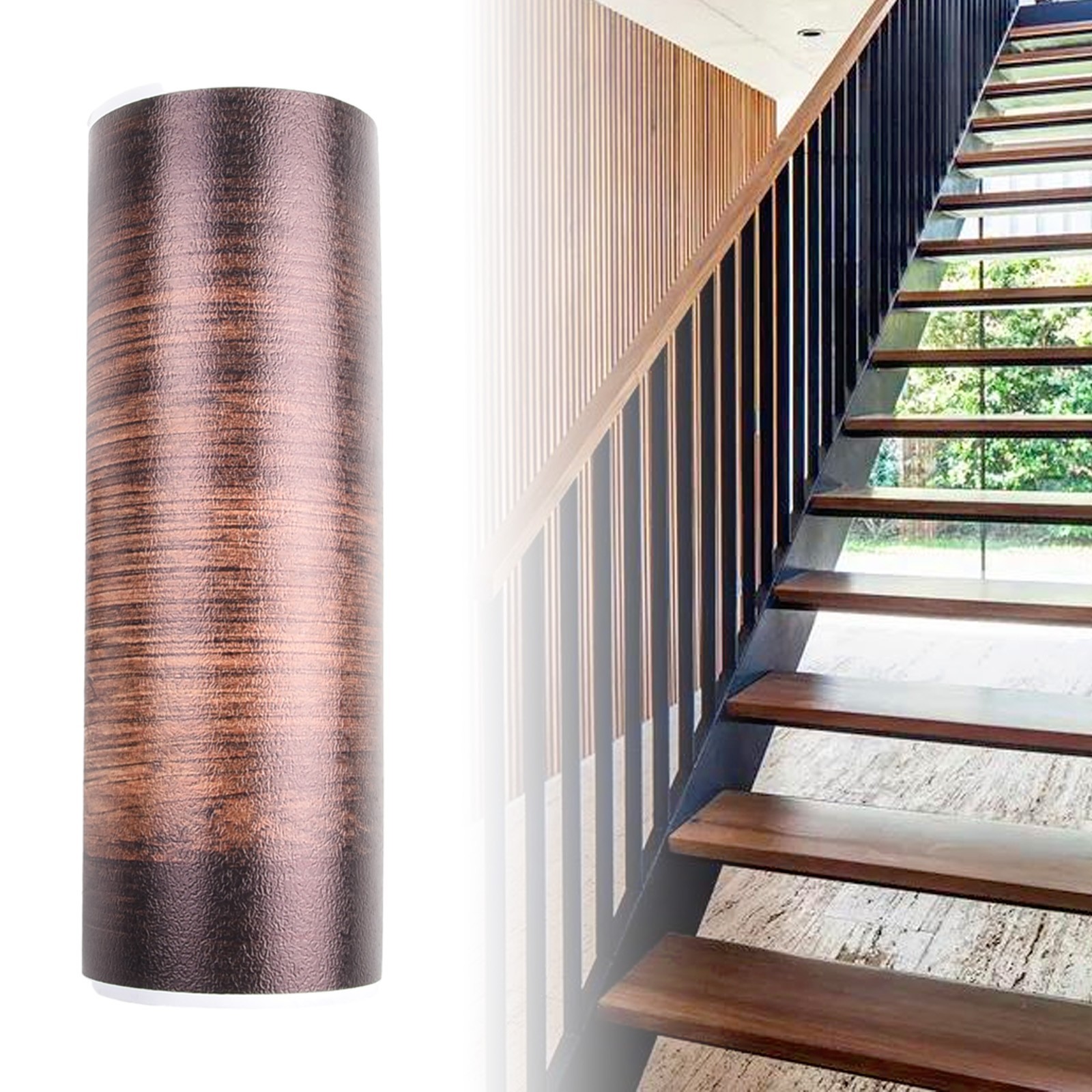 Brandnew New Practical Stair Stickers Decoration Wood Pattern 18 * 100cm
